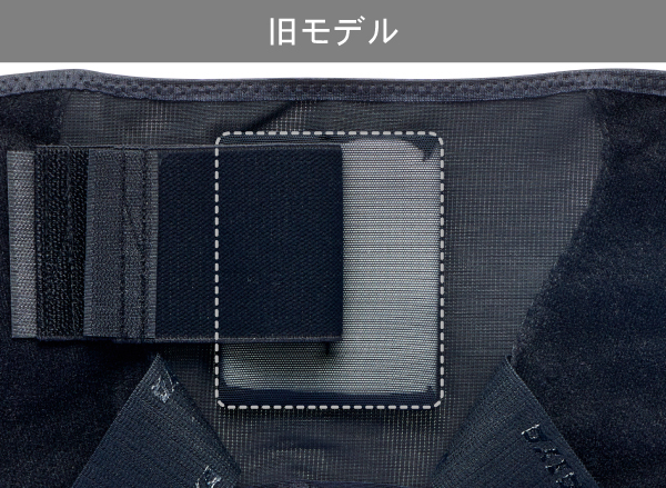 旧モデルはフェルト素材のパッド