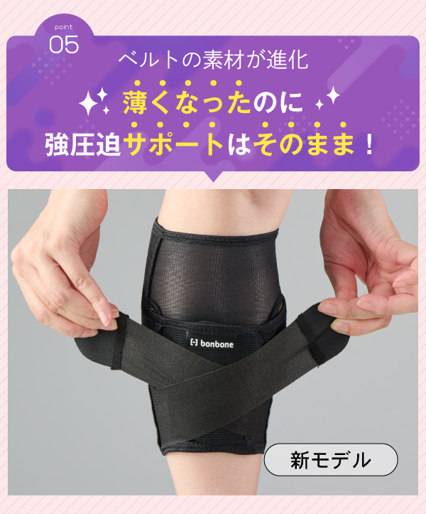 薄手素材の強圧迫ベルト